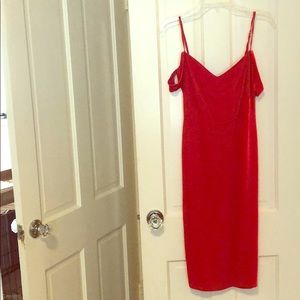 Red Reformation dress with sleeves size 4